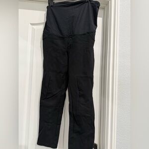 Maternity black jeggings, full panel